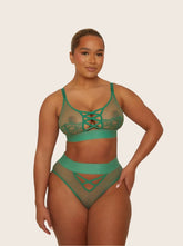Abigail Bralette & Brief Set : Amazon Green