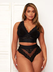 Francine Bralette & Brief Set : Midnight Black
