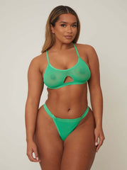 Sunnie Bralette & Brief Set : Fern Green