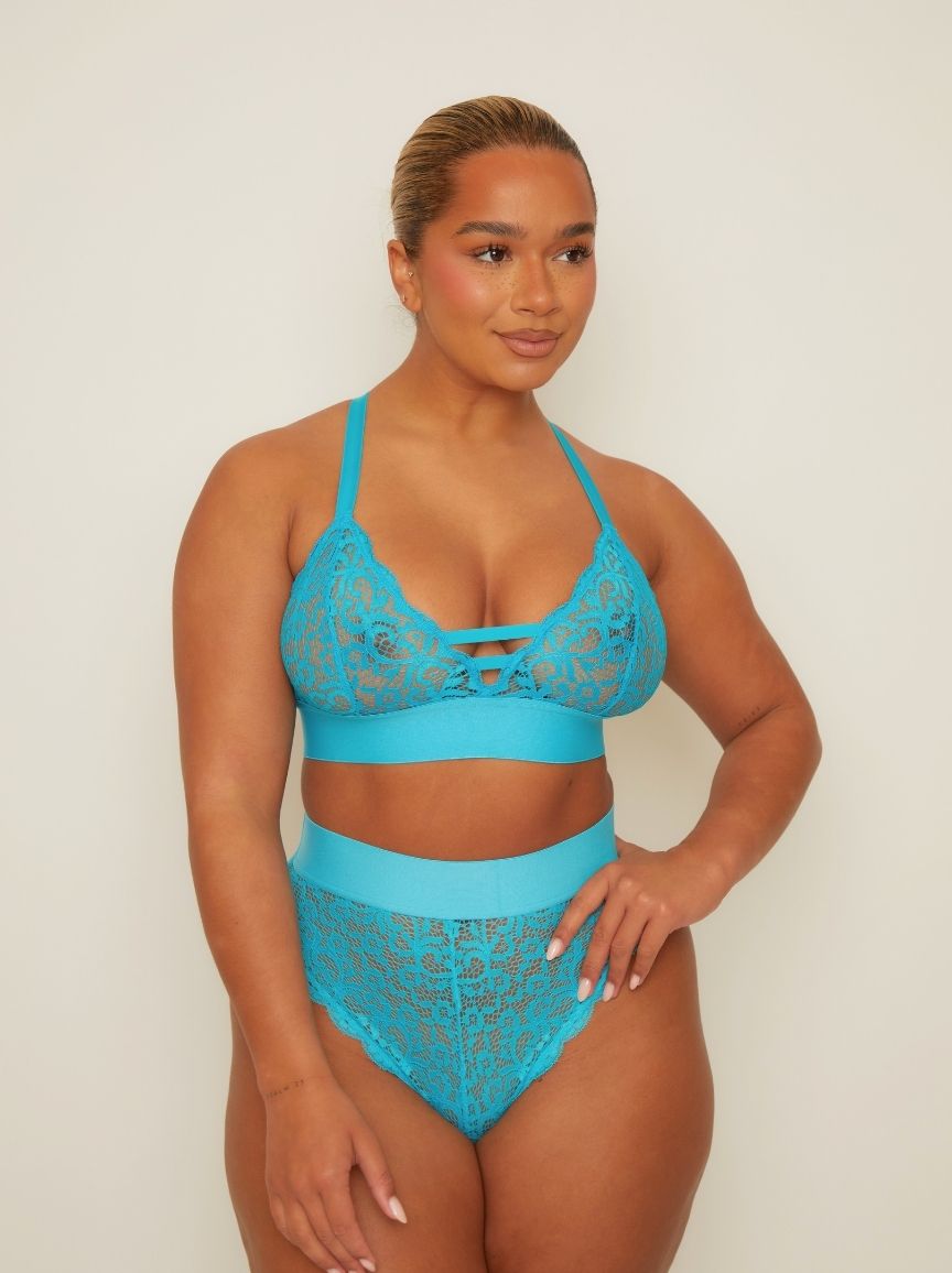 Amber Bralette : Bluebird Blue