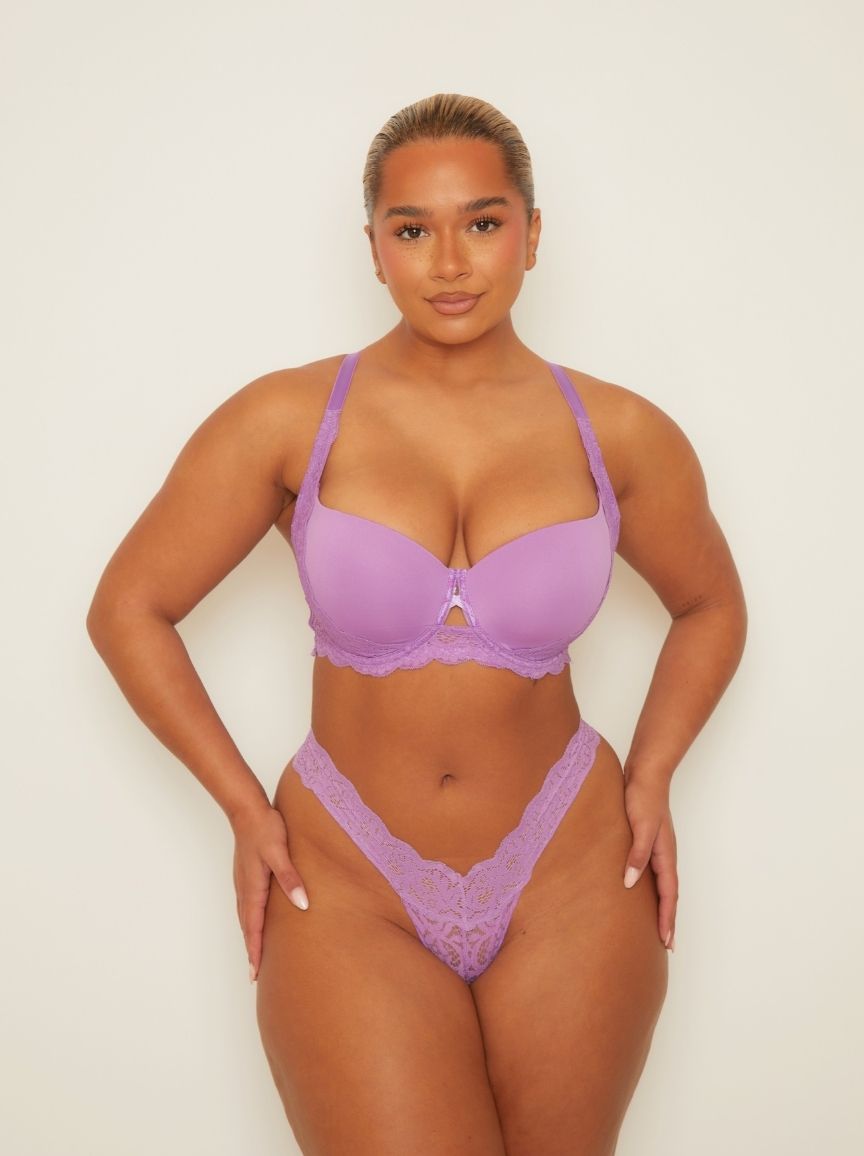 Daley Lace Bra : Amethyst Orchid