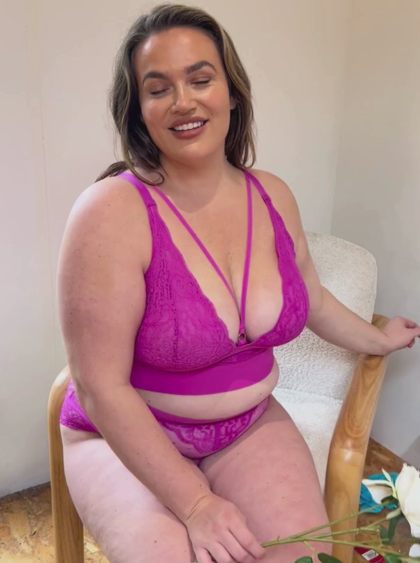 Gia Bralette & Brief Set : Vibrant Purple
