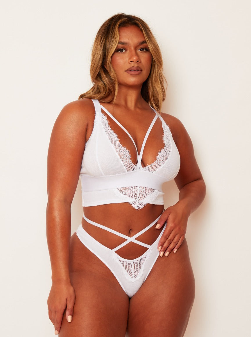 Aspen Bralette : Ice White