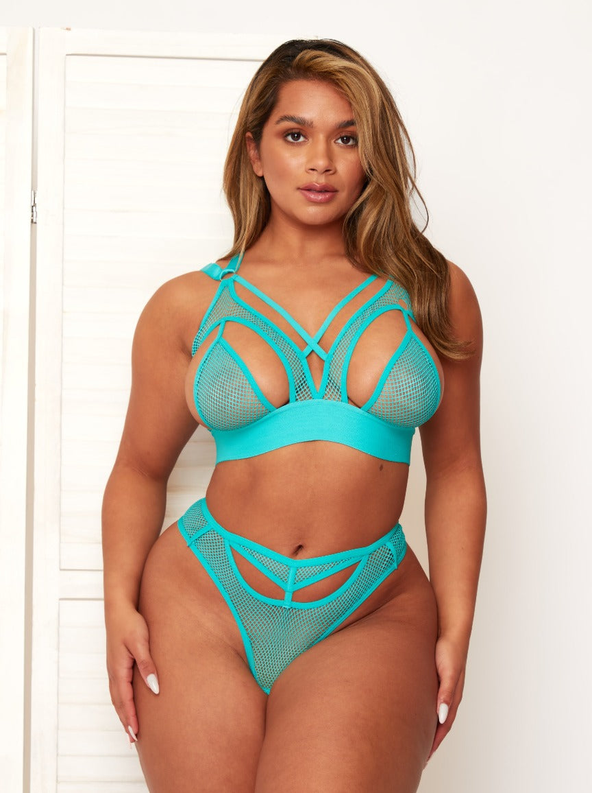 Paloma atlantis green bralette with sexy cut-outs