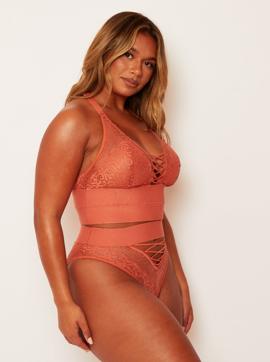 Maya Bralette : Cider Orange