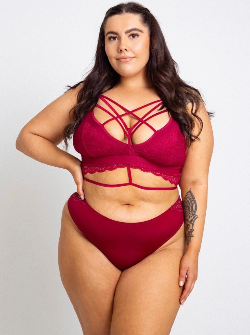 Roxy Bralette : Garnet Red