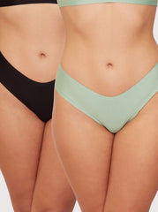 Stevie Twin Pack Brief : Black & Basil